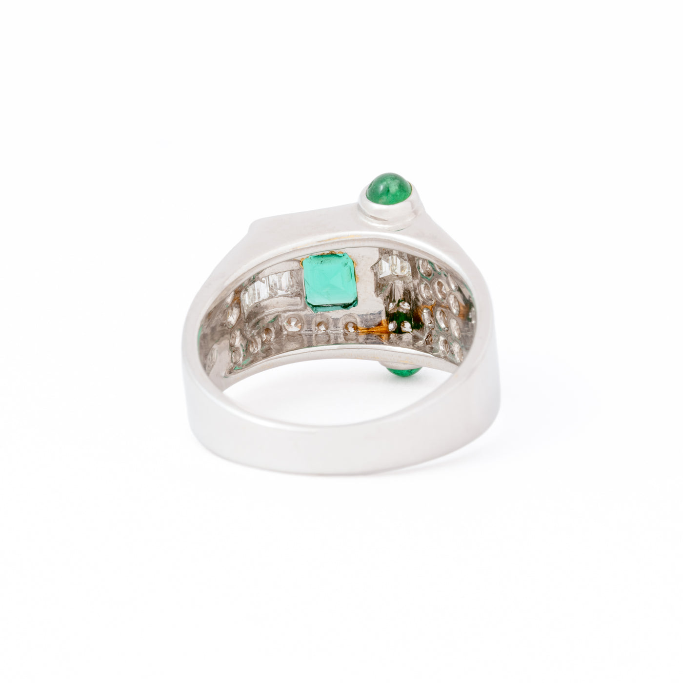 DIAMOND EMERALD TANK RING