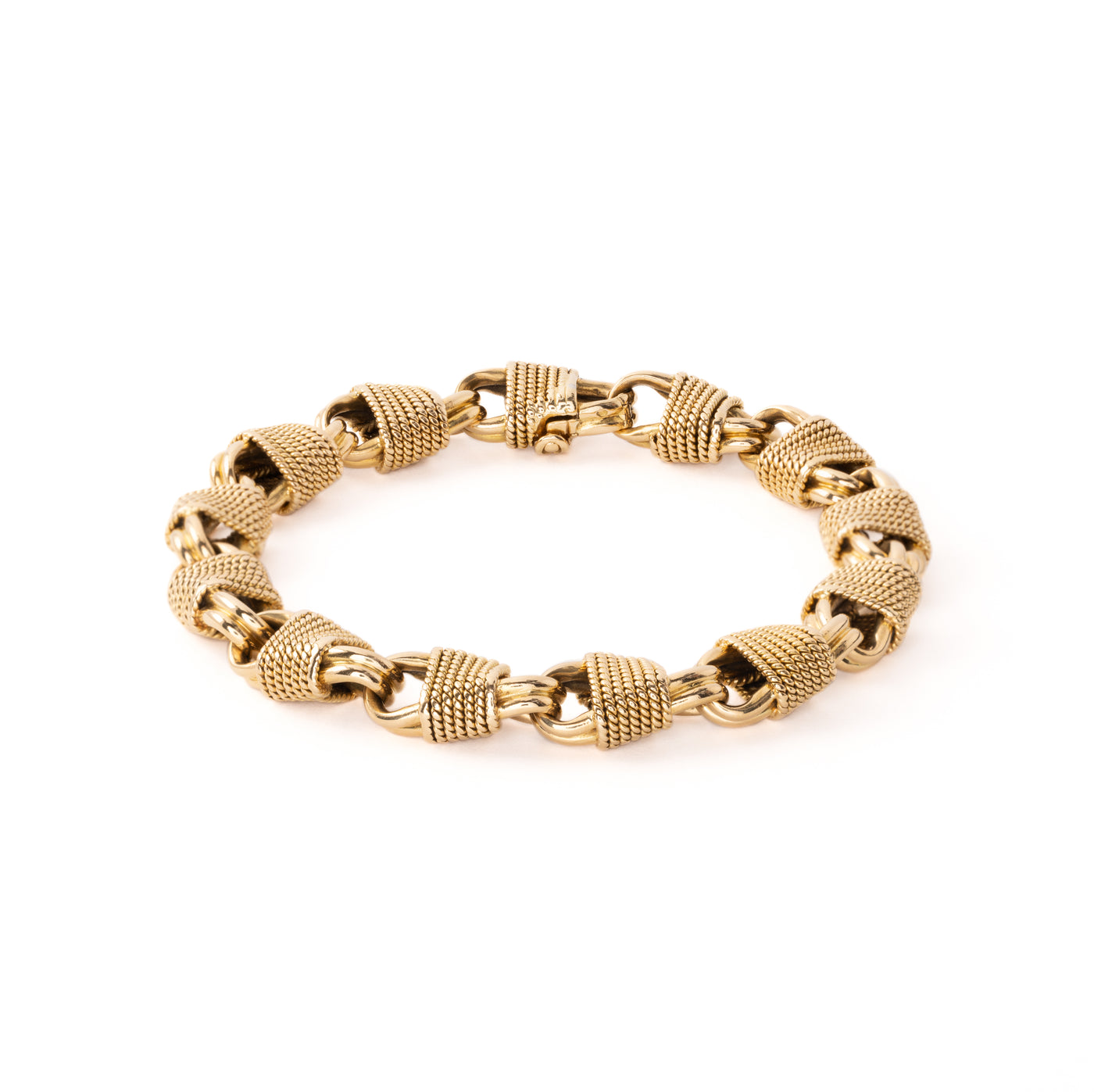 VINTAGE VAN CLEEF & ARPELS 18K YELLOW GOLD NAUTICAL LINK BRACELET