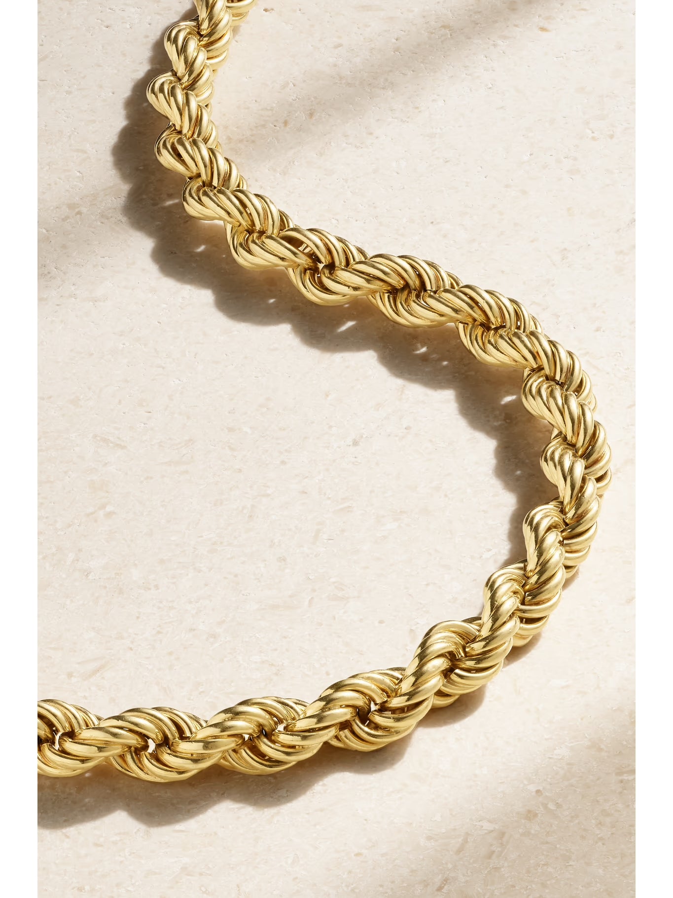 VINTAGE SOLID 18K YELLOW GOLD ROPE CHAIN c.1980s