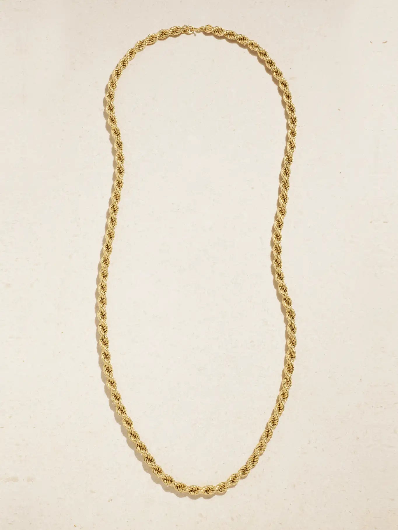 VINTAGE SOLID 18K YELLOW GOLD ROPE CHAIN c.1980s